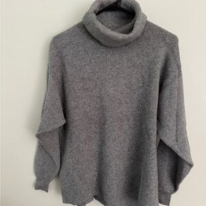 Free People Charcoal Turtleneck Sweater